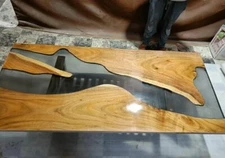 Clear Resin And Wood Epoxy  Center Dining Table Top For Home Outdoor Furniture