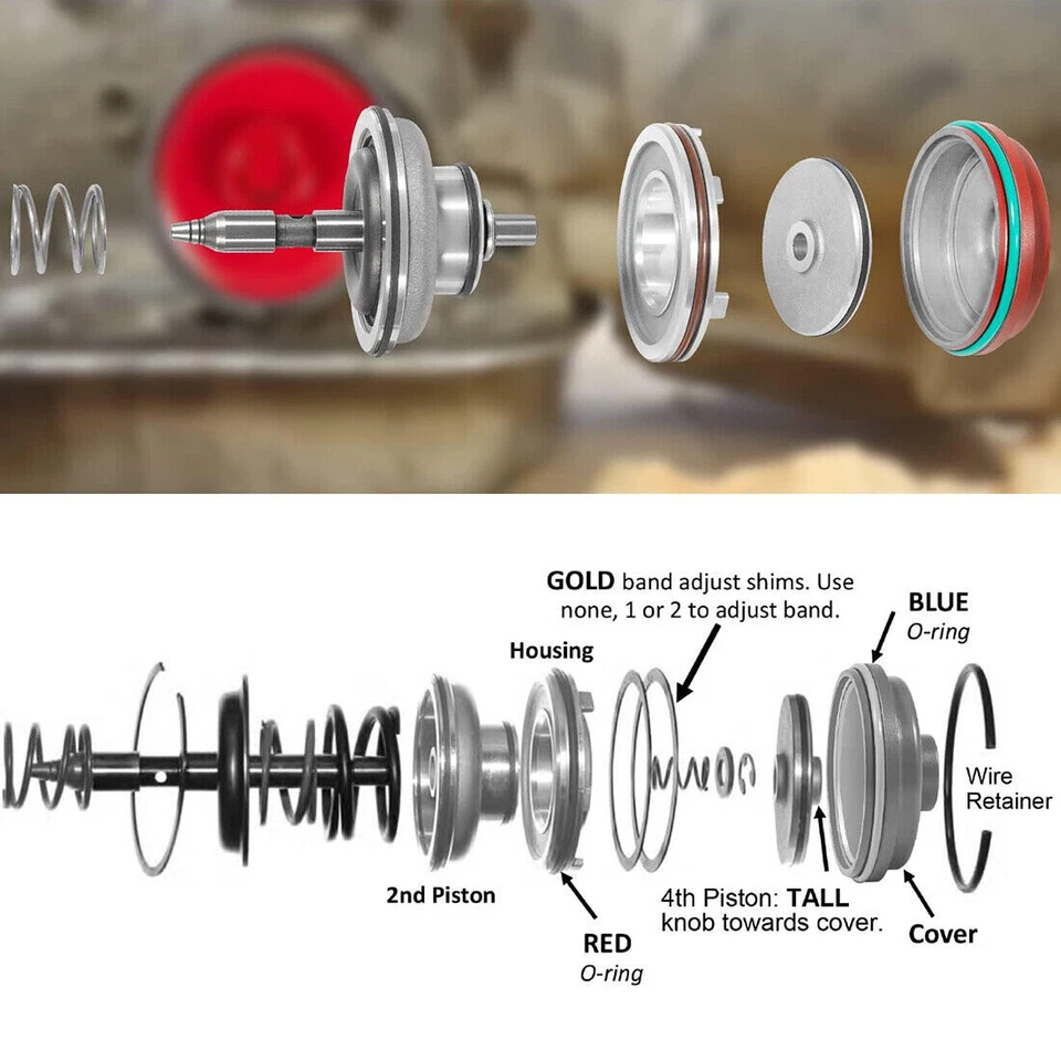 700R4 4L60E Transmission Corvette Servo Piston Kit High Performance 1982-2014 - Image 4 of 4