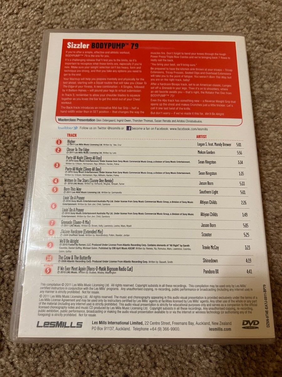 LesMILLS レズミルズ BODYPUMP No.79.81.82.83CD Les Mills BODYPUMP Body Pump 82 DVD + CD + Notes Strength