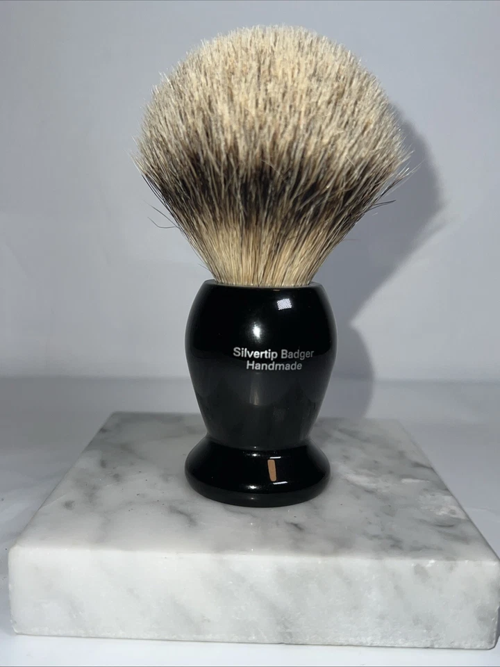 "El arte de afeitar Silvertip Badger 4,5"" cepillo de afeitar XL negro" Foto 2 de 4