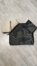 Dunhelm/Dorma Brown & Gold Full BedRoom Double Bedding Set Curtains and Cushions