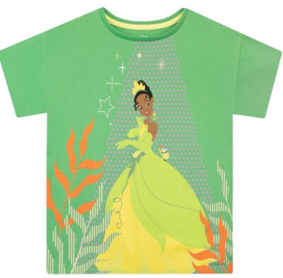 Brandneu mit Etikett neu Disney Prinzessin und der Frosch Tiana & Ray grünes T-Shirt - Alter 4-5 Jahre 110 cm