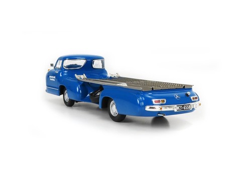 1955 MERCEDES BENZ RENNWAGEN TRANSPORTER LKW BLAU MASSSTAB 1:18 VON WERK83 - Bild 5 von 6