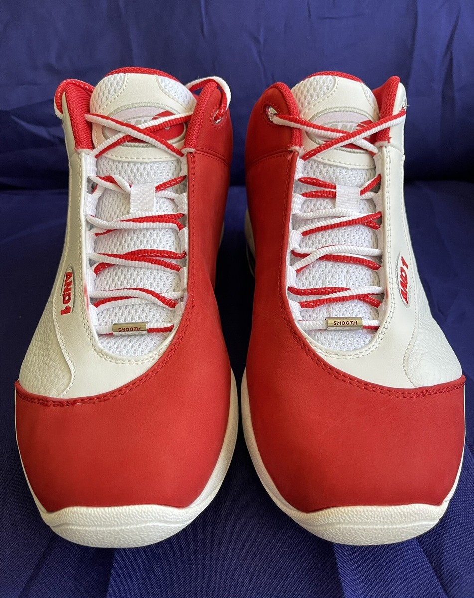 DS AND 1 Tai Chi LX White Red Sz 8.5 D1055MWR Basketball