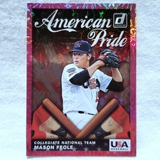 2019 Donruss American Pride USA Baseball Pink Fireworks #AP7 Mason Feole