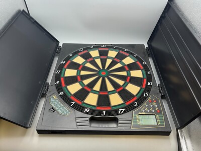Halex Crossfire 29 Game Electronic Dart Board / Tested - Works