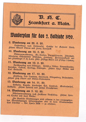 FRANKFURT M., Vogelsberger Höhen Club 1920: WANDERPLAN 2. Halbjahr der V.H.C.ler