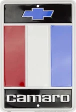 CHEVROLET CAMARO SMALL PARKING SIGN 12 X 8" METAL EMBOSSED MANCAVE GARAGE 