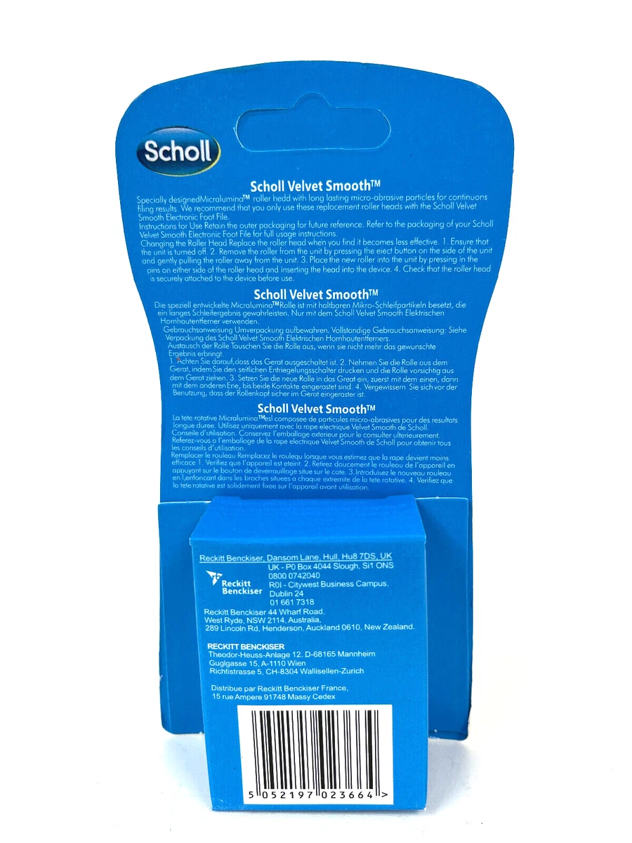 SCHOLL VELVET SMOOTH Replacement Roller 2 Pack for Electronic Foot File