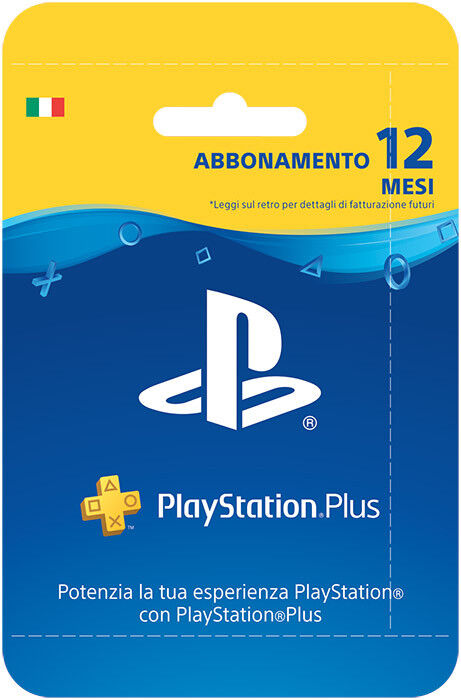 Sony PSN Playstation Plus Network Hanging Card Abbonamento 12 Mesi IT IMPORT