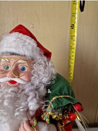 2ft Vintage 24" Animated Fiber Optic Santa Claus -musical-Great condition! - Foto 15 di 15