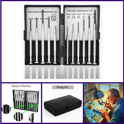 11PCS Small Precision Screwdriver Set, Premium Mini Screw Driver Set Kit, 6 diff
