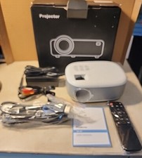 White HI-01 Portable USB Connection Video Mini Projector
