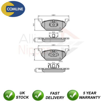 Brake Pads Set Front Allied Nippon Fits VW Skoda Seat Audi + Other Models