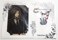 Kuroshitsuji Black Butler - Official Pin and Clear Card Movic 1207A - Sebastian
