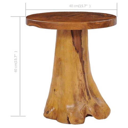 NNEVL Coffee Table 40x40 cm Solid Teak Wood - Picture 3 of 7