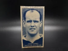 1948 Carrera's Turf Footballers #6 John Carey Tobacco Cigarette Card