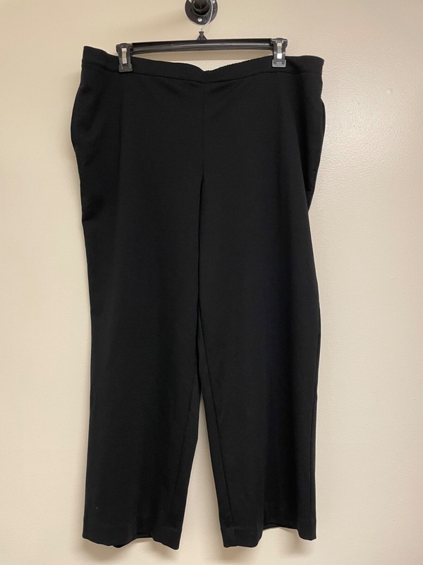 Alfred Dunner Black Straight Leg Classic Fit Black Pants Womens Size XL Casual