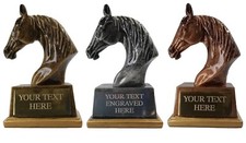 Horse Head Trophy, Show Trophy, Racing, Riding, Equestrian Award Engraved