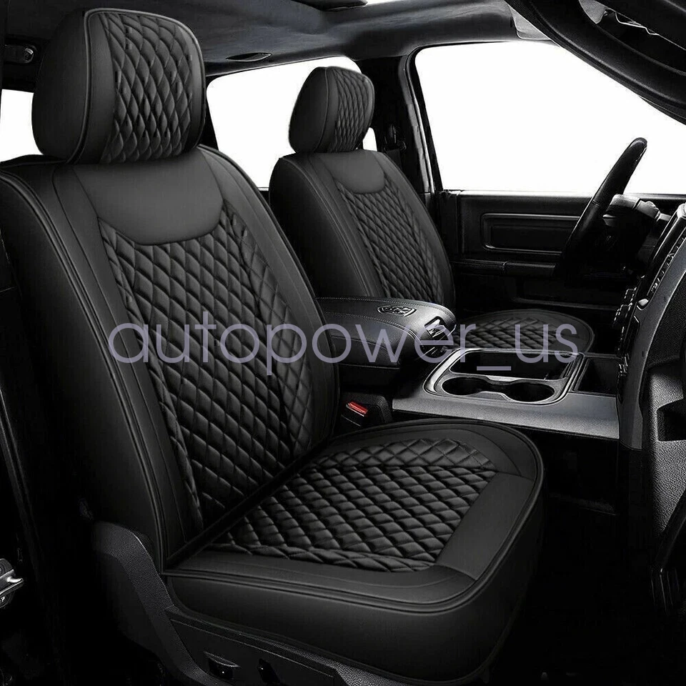 Full Surround Set For Infiniti Car 5-Seat Cover Faux Cushion Seat Covers Black Foto 4 de 4