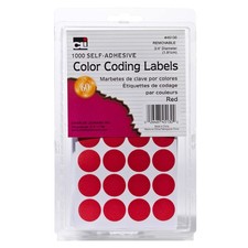 Charles Leonard Color Coding Dots, Self-Adhesive Labels, 0.75 Inch Diameter, ...