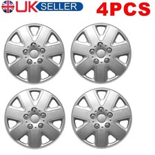 SET OF 4 x 14 INCH (14”) ALLOY LOOK WHEEL TRIMS COVER HUB CAPS TYRE CAP SILVER
