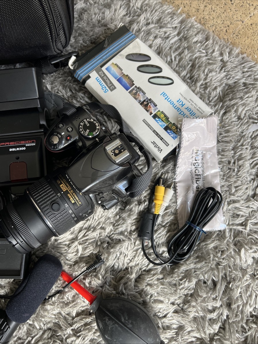 Nikon D D3300 24.2MP Digital SLR Camera - Black (Kit w/ AF-S