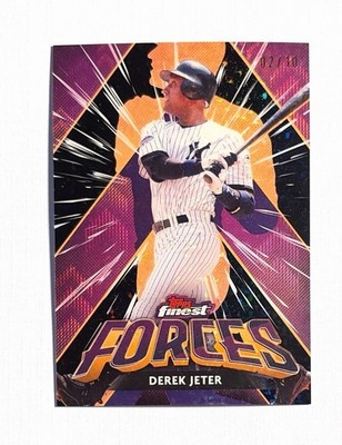 Derek Jeter ~ 2026 Topps Finest Forces Black Mini Diamond #FIF-15 2/10 Jersey #