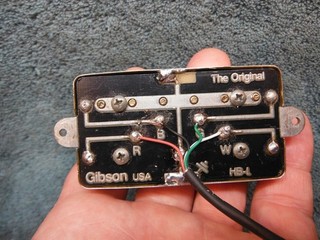 Pastilla de guitarra Humbucker Gibson EE. UU. HB L de colección años 80 8 97 K Bill Lawrence