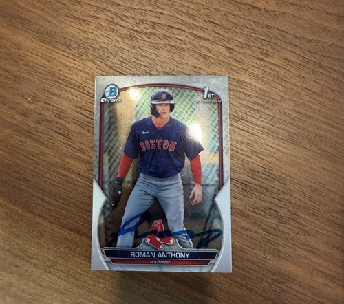 Roman Anthony 1st Bowman Chrome Signed/Autographed #BCP-71 BEAUTIFUL GRAPH  GTP