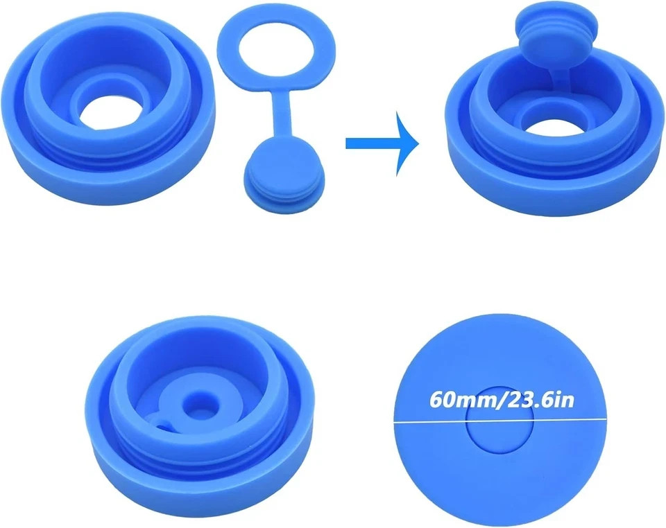 3Silicone Water Jug Cap &ndash; Spill-Resistant, Reusable 55mm Replacement + 1PC Gift