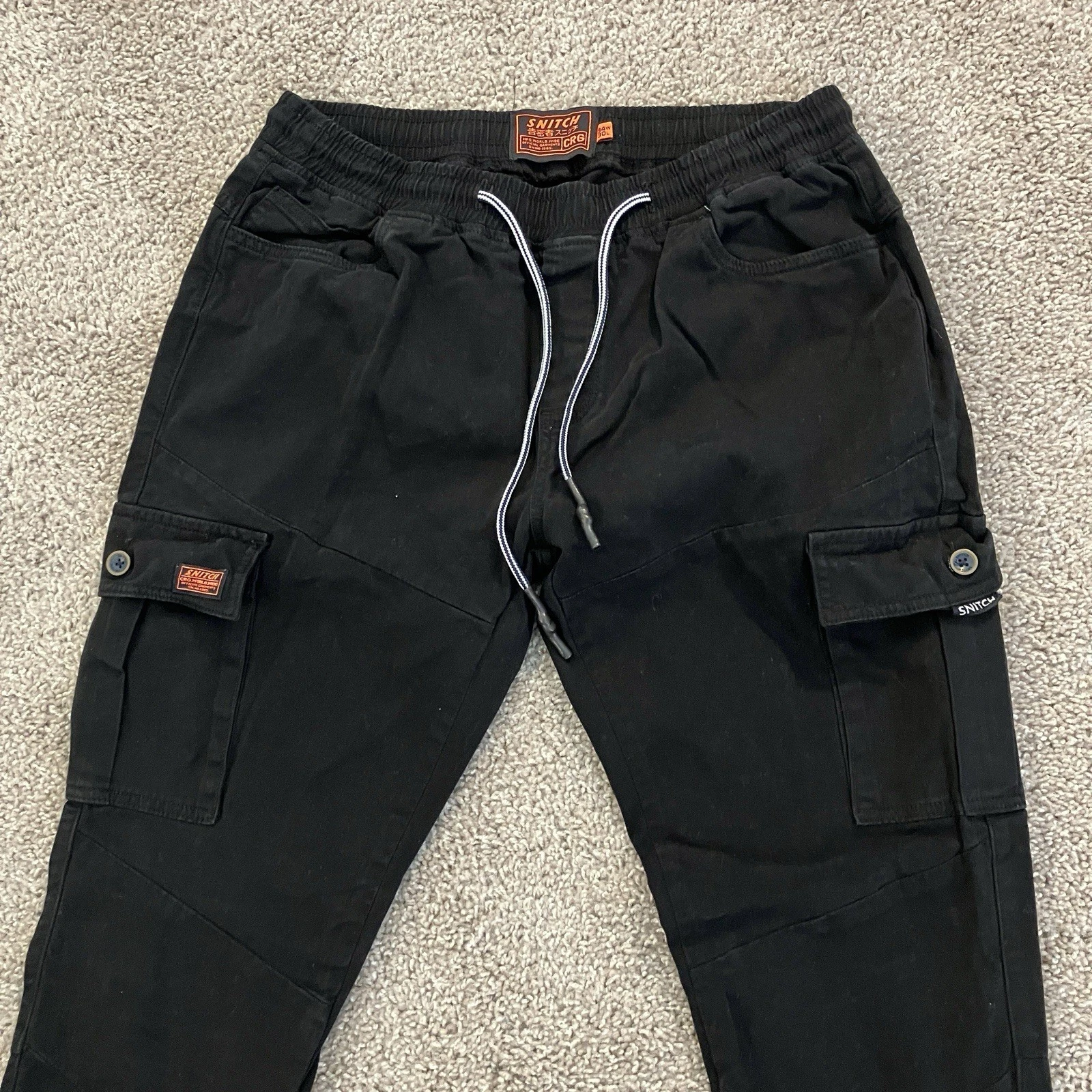 SNITCH Cargo Jogger Pants Black Mens Size 34x30
Opens in a new window or tab