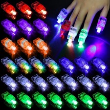210 Pcs LED Finger Lights, 7 Colors Finger Flashlights, Battery Powered Light...
