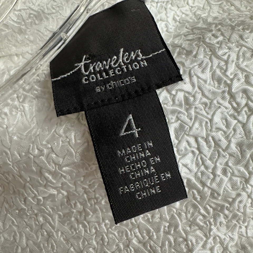 Chicos Womens 4 US 2X Open Front Duster Lace Cutout Boho Festival Mid Length - Image 3 of 4