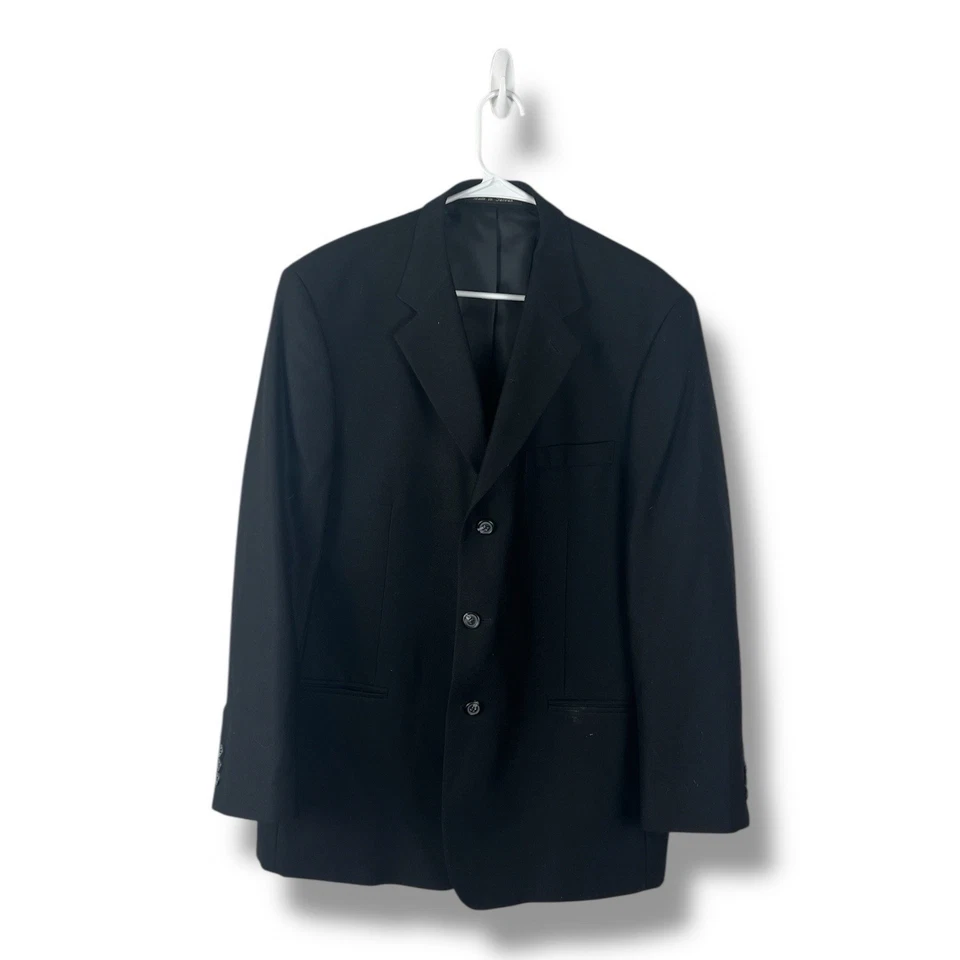 Nick Hilton Collection Mens 44R Black Sport Coat Jacket  - Image 1 of 3