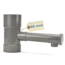 Wasserdieb Fallrohr Abzweig mit Hahn Regenwassersammler Regendieb Fallrohr 80 mm