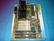 Vintage Biostar M6TBA Slot 1 Motherboard Pentium II 400 256MB RAM Used Tested