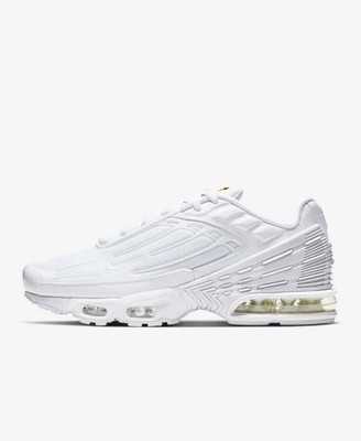 Nike Air Max Plus III 3 Triple White Sneakers CW1417-100 Mens Size