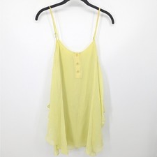 Alice + Olivia Silk Dress Womens Small Chartreuse Green Layered Flowy Oversize