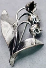 Ring in the Summer! Vintage 925 Lily of the Valley Brooch "Unmarked Sarah Cov?"