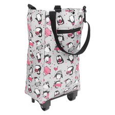 Oxford Cloth Storage Bag Shopping Cart with Wheels, Grocery  Laundry Cart, ...