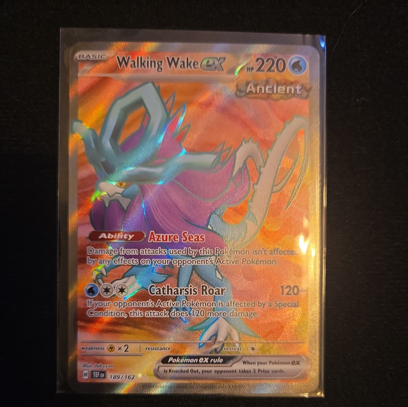 Walking Wake ex - Holo Ultra Rare #189/162 SV05: Temporal Forces NM