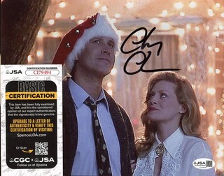 Chevy Chase attore firmato 8x10 vacanze di Natale foto a colori AUTO JSA COA