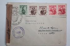 Envelope Austria censor chamber syndicale Paris 1950 (52643)