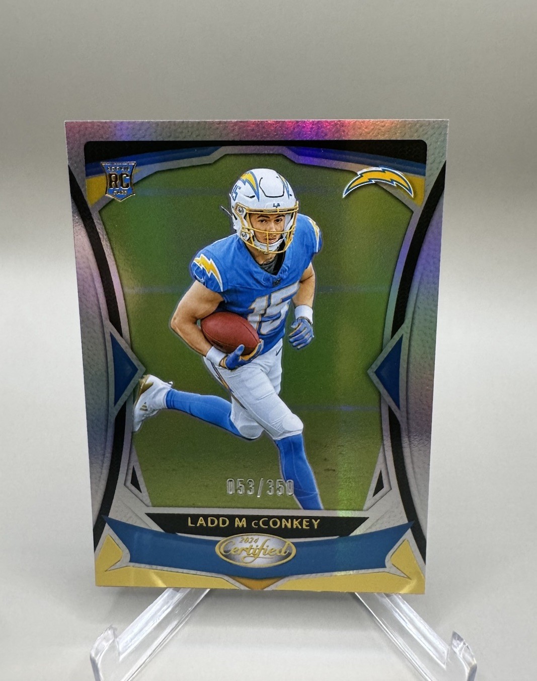 2024 Panini Certified - Rookies Ladd McConkey #125 Mirror /350 (RC)