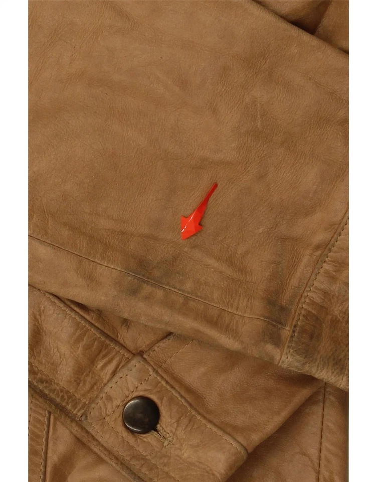 Chaqueta de cuero para hombre ZEN IT 52 XL cuero marrón DS78 Foto 3 de 4