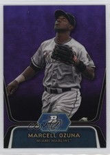 2012 Bowman Platinum Prospects Retail Purple Refractor Marcell Ozuna #BPP31 4d3