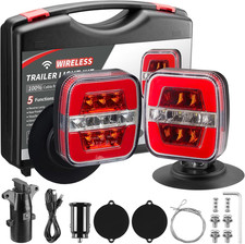 Wireless Trailer Lights - Magnetic Trailer Lights Adjustable Tow Light with Suct