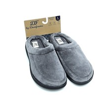 DEARFOAMS 21810, Slippers, Mens Size 11-12 US, Indoor/Outdoor, Gray, Memory Foam