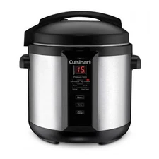 Cuisinart 6-Quart Pressure Cooker Silver Black Color Grade A